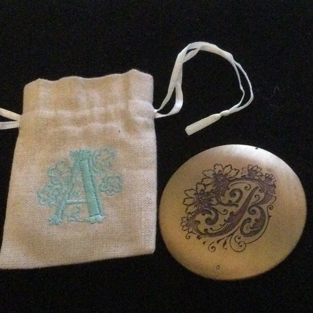 NWT Anthropologie Monogram Hand Mirror
